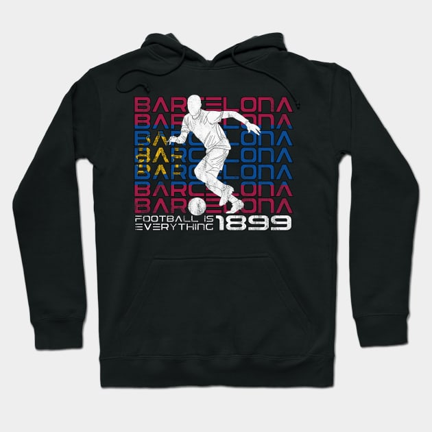 Football Is Everything - FC Barcelona Attack Retro Hoodie by FOOTBALL IS EVERYTHING